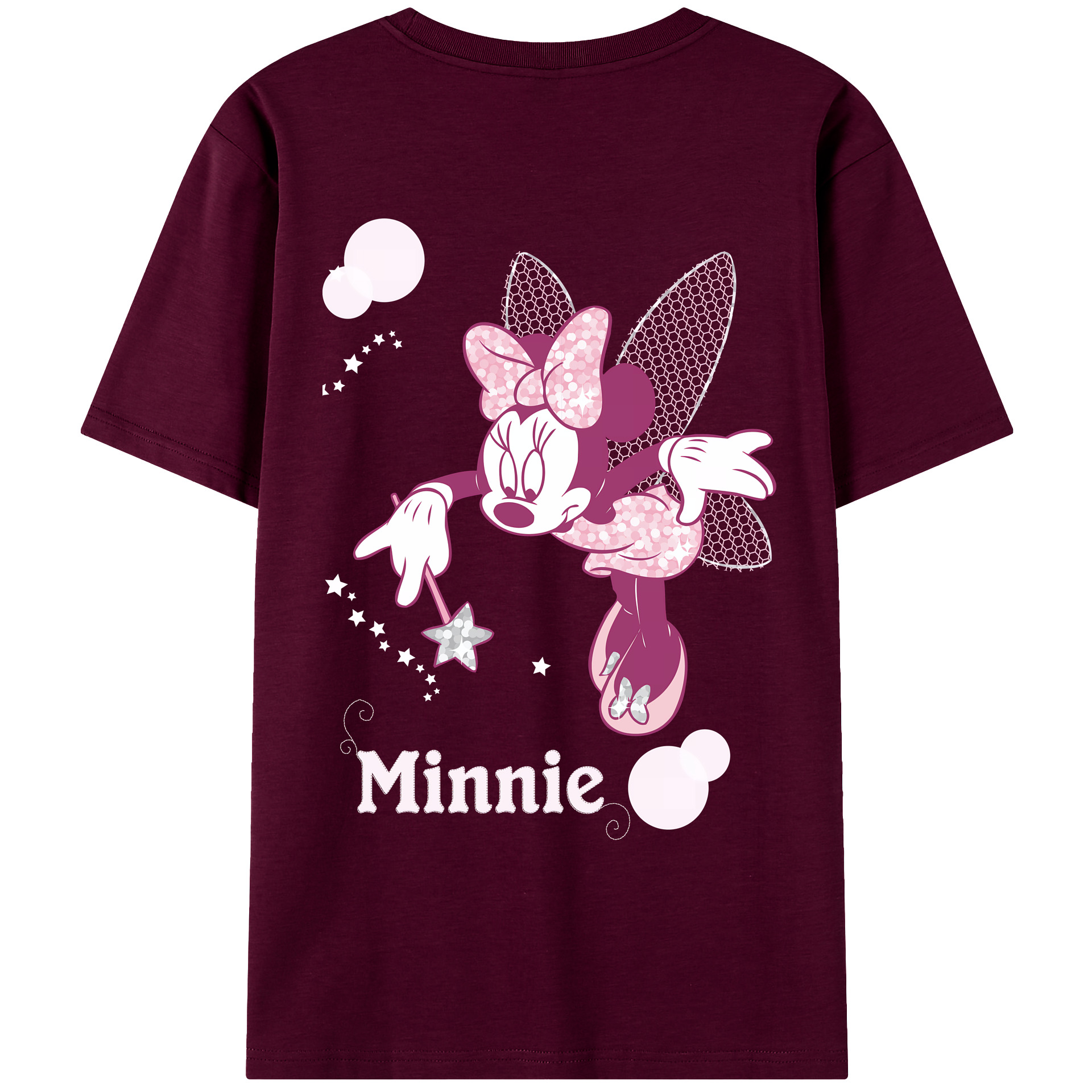 （画像用） ミッキーマウス Mickey Mouse レディース半袖Tシャツ(バックプリント)